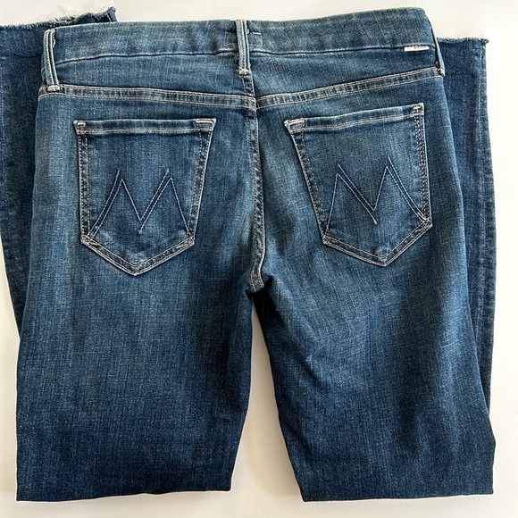 MOTHER The Looker Ankle Fray Skinny Jean in Girl Crush size 27 EUC Raw Hem - Picture 9 of 15